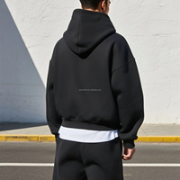 Unisex pamuk 500gsm ağır Hoodie bahar özelleştirilmiş boy düz Hoodie erkekler Baggy boş kırpılmış Hoodie üreticileri