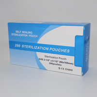 Sachets de Stérilisation Médicale Jetables à Scellage Automatique pour Haute Température, Triple Bande de Scellage, PE + Papier de Dialyse Médical