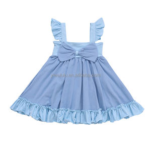 2023 robe d'été <span class=keywords><strong>pour</strong></span> bébés jupe 0-2 ans été fille coréenne belle jarretelle jupe bébé couleur unie robe rose - Product Image 4