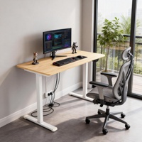Bureau électrique à hauteur réglable avec design en bois moderne, durable pour le bureau et la chambre, bureau debout commercial