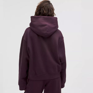 Conjunto de Sudadera Corta y Pantalones de Chándal de Algodón para Mujer, de Manga Larga, para Invierno, con Logotipo Personalizado, Venta al por Mayor - Product Image 2