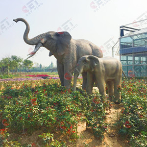 Parque zoológico decoración simulación elefante Animal familia modelo robótico Animatronic modelos animales - Product Image 2