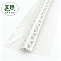 Profilé d'angle en PVC perforé à trous triangulaires avec maille en fibre de verre pour le plâtrage