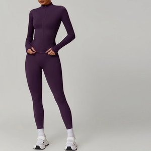 Conjunto de Yoga de 3 Piezas para Mujer, Diseño Personalizado, Cintura Alta, Elástico, Logotipo Frontal Sólido, Spandex Resistente, Nuevo Estilo, Superventas - Product Image 1