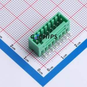 MX2EDGRC-2.54-08P-GN01-Cu-A Plug-in Terminal Block Bent Lead Through Hole,P=2.54mm Board-to-Board / Socket - Closed 1x8P 2.54mm - Product Image 1