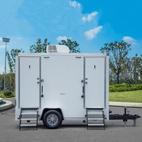 Remorques de toilettes de couleur personnalisée pratiques, de luxe, portables, de haute qualité, pour le camping, l'extérieur, les parcs