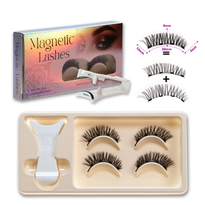 2 Pares de Pestañas Magnéticas de Estilo Mixto con Bandas Delgadas y Suaves, Kit de Pestañas Magnéticas Reutilizables <span class=keywords><strong>para</strong></span> un Aspecto Natural o con Volumen - Product Image 2