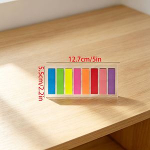 Marcadores de Página Adhesivos Fluorescentes Transparentes de PET con Flecha y Recto, 8 Colores Neón, para Estudiantes y Toma de Notas - Product Image 2