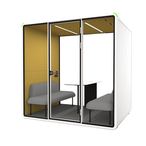 Office Pod Sound Isolation 4 Person Work Booth Large Movable Privacy Office Pod For Corporate Office Space - Product Image 2