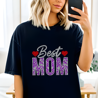 Transfert de strass personnalisé, motif de transfert thermique « Meilleure maman » pour t-shirts