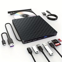 7 En 1 USB 3,0 y lector de disco tipo C Unidad de reescritura DVD externo RW CD Writer Unidad óptica 5GBPS REPRODUCTOR DE DVD quemador para PC portátil