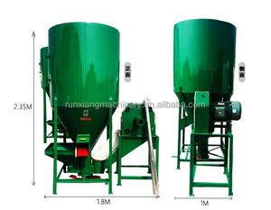 เครื่องบดเมล็ดข้าวโพดอัตโนมัติรุ่นใหม่ RunXiang พร้อมเครื่องผสมอาหารสัตว์ปีกแบบตั้งตรง กำลังการผลิตสูง 1-10 ตันต่อชั่วโมง - Product Image 3