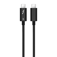 Cable USB-C Thunderbolt 5 de 80 Gbps y 240 W 5 A con Carga Rápida, Trenzado de Nailon, Revestimiento de PVC, Doble 8K HDR, Triple 4K144Hz, Base SSD, EGPU para Portátil