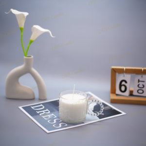 Vela de vidrio perfumado de calidad superior velas perfumadas India Vela de lujo de tiempo de combustión larga hecha a mano - Product Image 2