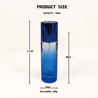 Runde Farbverlauf Schwarz Weiß 30ml Tragbare Reise zylinders ch raube Hals Parfum flasche Nachfüllbare Klarglas-Sprüh flasche