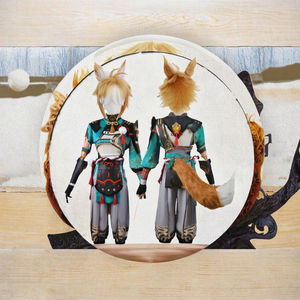 Costume de <span class=keywords><strong>cosplay</strong></span> <span class=keywords><strong>Gorou</strong></span> Render, uniforme de renard unisexe, ensembles de costumes d'Halloween en polyester, livraison directe Coldker - Product Image 3