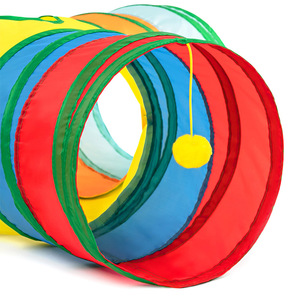 Interativo Engraçado Gato Túnel Tubo Brinquedos Pequeno 3-Way Dobrável Kitty Peek Hole Ball para Jogar - Product Image 6