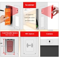 paiement au sol de 32 pouces kiosque tactile double face pour self machine kiosque de commande de nourriture pour restaurants