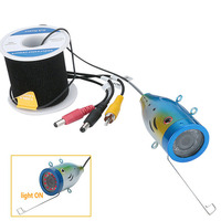 Caméra vidéo de pêche sous-marine 7 pouces 1000TVL avec kit de 12 lampes LED infrarouges pour la pêche en lac sous l'eau