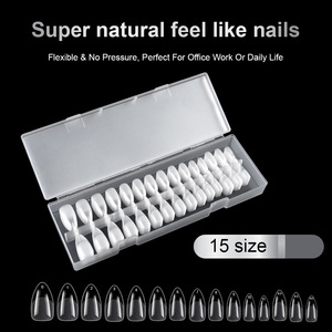 Faux ongles <span class=keywords><strong>en</strong></span> <span class=keywords><strong>amande</strong></span>, couverture complète, ultra-fins, sans couture, style mat mignon, pas besoin de lime/polissage, extensions d'ongles, pointes - Product Image 6
