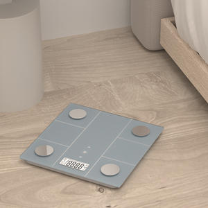 Pèse-personne intelligent carré gris ardoise, détection tactile, capteur haute précision, alimenté par piles, usage domestique CF537 - Product Image 1