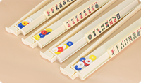 Support de Mahjong Moderne Classique Américain de Luxe en Acrylique Couleur Unie avec Tige de Poussée Portable Durable Étanche Écologique Universel