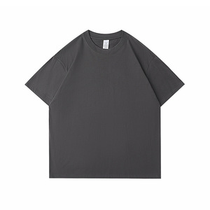 Camiseta de Algodón Grueso de Alta Calidad al por Mayor, 240 g/m², Cuello Pequeño, Holgada, Lisa, Unisex - Product Image 5