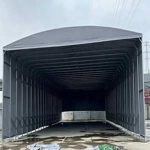 Portable sliding sunshade awning, folding sliding sunshade, retractable <b>canopy</b>, manufacturing factory shelter <b>tent</b> - Product Image 4