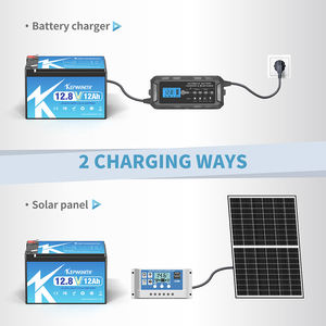 欧盟批准的欧盟股票Kepworth 12V 12Ah可充电锂电池深度循环Lifepo4电池组，用于能源存储 - Product Image 6