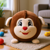 Juguete de Peluche para Perro con Forma de Mono, 11 cm, Juguete Suave para Masticar