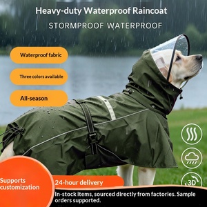 DELIA OEM DJ-185 Manteau de pluie <span class=keywords><strong>pour</strong></span> chien en polyester <span class=keywords><strong>imperméable</strong></span> et coupe-vent, toutes saisons, robuste, <span class=keywords><strong>pour</strong></span> petits et moyens chiens (Labrador, Golden Retriever, Corgi) - Product Image 2
