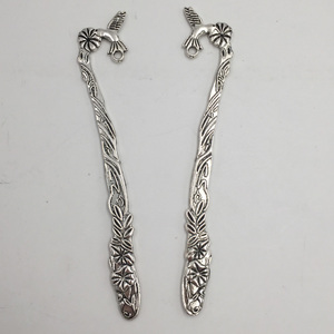 Marcapáginas de pájaro de 120mm, marca de <span class=keywords><strong>Libro</strong></span> <span class=keywords><strong>Tibetano</strong></span>, marcapáginas metálico, artesanía de Metal Zakka, sin níquel y sin plomo - Product Image 6
