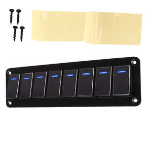 Offre Spéciale bon <span class=keywords><strong>prix</strong></span> <span class=keywords><strong>voiture</strong></span> universelle 12V 24V 8 Gang aluminium lumière LED interrupteur à bascule panneau bascule tableau <span class=keywords><strong>de</strong></span> bord 5 Pi - Product Image 3