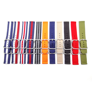 Đa màu Nylon vải cổ tay xem ban nhạc xem dây đeo vòng đeo tay - Product Image 2