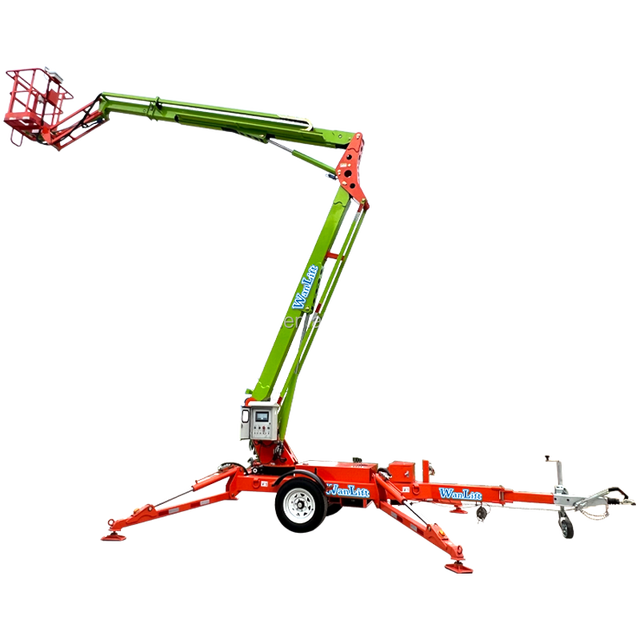 CE Certificated Wanlift Truck Mounted Cherry Picker Boom Lift Articulating Mobile Aerial Man Bucket Basket Platform