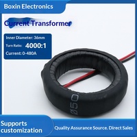 Transformador de Corriente CA Monofásico Boxin XQ-400A de Plástico, 400A/100mA, 200A/50mA, Relación 4000:1, Electrónico, 15kva, 60hz