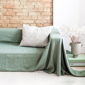 Bán Buôn Tùy Chỉnh Thiết Kế Sang Trọng Đồng Bằng Hữu Cơ Mềm Lanh Lanh Sofa Slipcover 3 Ghế Thêm Lớn Đi văng Bìa - Product Image 5