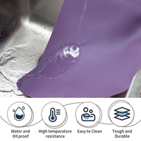 Tapis de table en silicone de qualité alimentaire réutilisable, design personnalisé, imprimé tendance, pour la table à manger, le comptoir de cuisine, pour un usage domestique