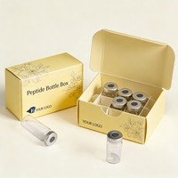 Boîte d'emballage pliable pour produits de peptides personnalisés, bouteille d'huile, impression numérique, boîte en papier dégradable, emballage recyclable