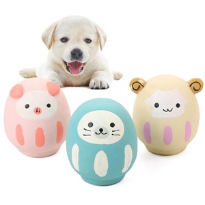 ของเล่นสุนัขรูปสัตว์น่ารัก ทนทานต่อการกัด ทำความสะอาดฟัน ยางลาเท็กซ์ ช่วยเสริมสร้างเสียง - Product Image 1