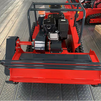 Tondeuse à fléaux télécommandée 16HP, débroussailleuse sur chenilles hydraulique RC robuste, coupe-herbe diesel pour l'agriculture