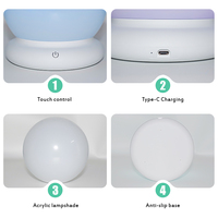 Lampe de nuit Galaxy Aurora RGB à changement de couleur avec batterie intégrée pour jeu salon chambre à coucher tactile Smart Ball Moon Lamp