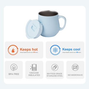 Vaso Térmico de Acero Inoxidable SUS304 EVERICH de 300 ml, Mantiene la Temperatura por 12 Horas Caliente/24 Horas Frío, Taza de Oficina Libre de BPA con Tapa - Product Image 2