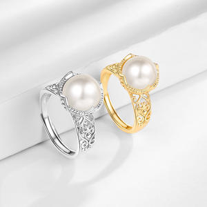Elegant Oval <b>Pearl</b> <b>Rings</b> for Women Luxury Open High-end Index Finger Retro Geometric Circular Wholesale Fashion Jewelry <b>Rings</b> - Product Image 3