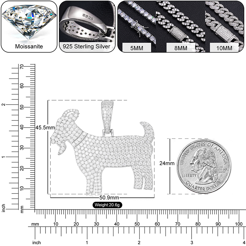 moissanite 925 goat