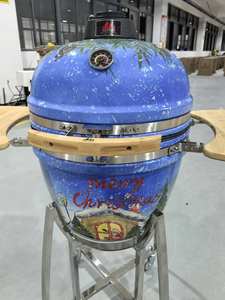 Grill Kamado KIMSTONE KimPu de 21 pouces, thème festif <span class=keywords><strong>dessiné</strong></span> à la main <span class=keywords><strong>par</strong></span> un artiste de niveau national - Product Image 3
