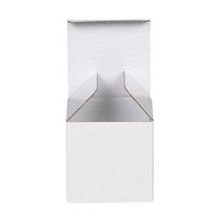 Boîte de parfum en papier carton blanc épais pliant carré de 50ml avec logo personnalisé pour emballage de bouteille de parfum