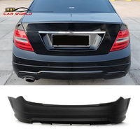 Pare-chocs de voiture pour W204 2008-2010, kit de mise à niveau C63 AMG, pare-chocs avant, pare-chocs arrière, jupes latérales en plastique PP, sans couleur