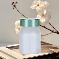 Givré/mat 100ml/150ml luxe vide verre vitamine complément nutritionnel alimentaire tablette pilule Capsule bouchon à vis estampage à chaud