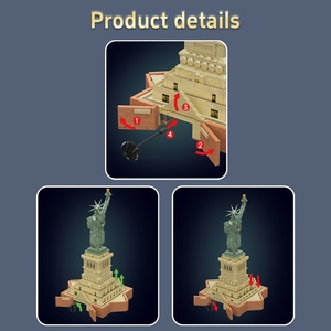 MOULD <span class=keywords><strong>KING</strong></span> 22032 Série Architecture Statue de la Liberté Ensemble de blocs de construction Modèle de monument célèbre Briques MOC Jouets pour adultes Cadeau - Product Image 4